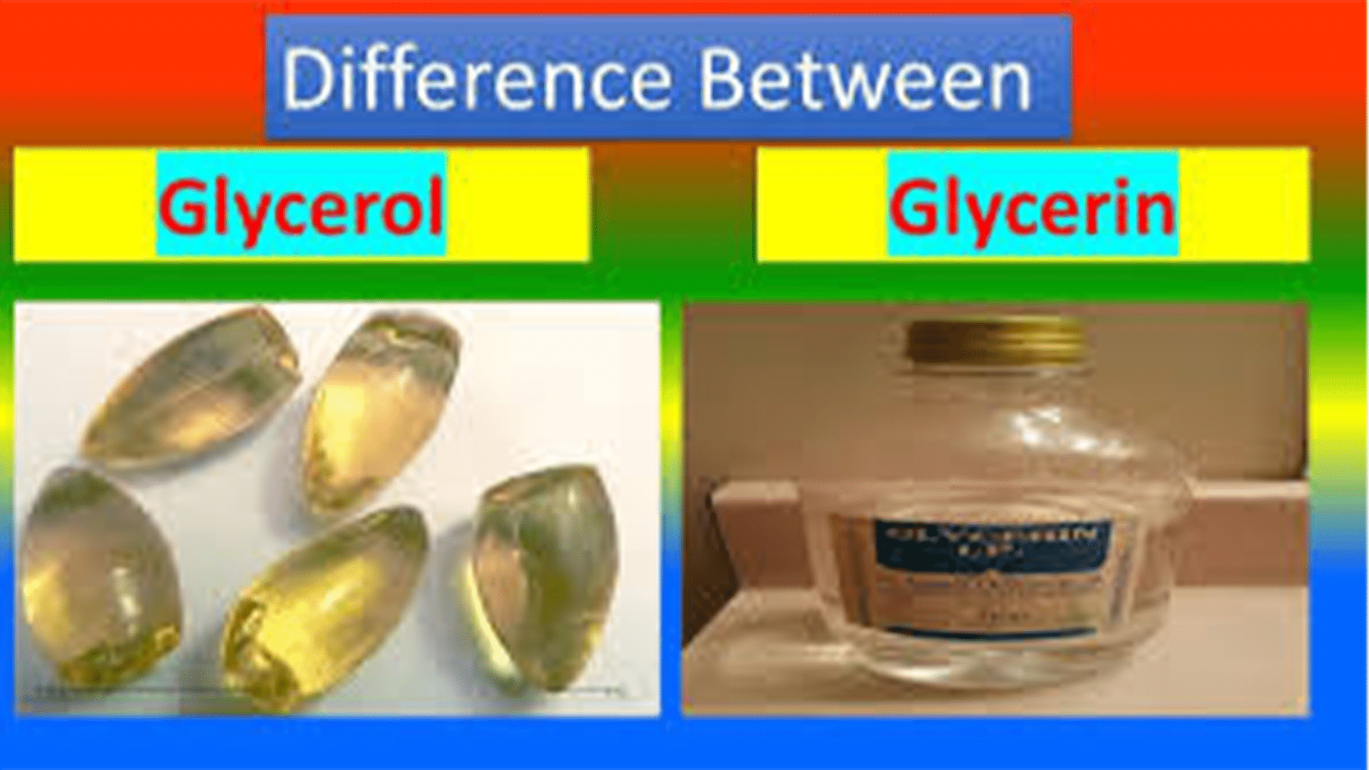 تفاوت گلیسیرین و گلیسرول